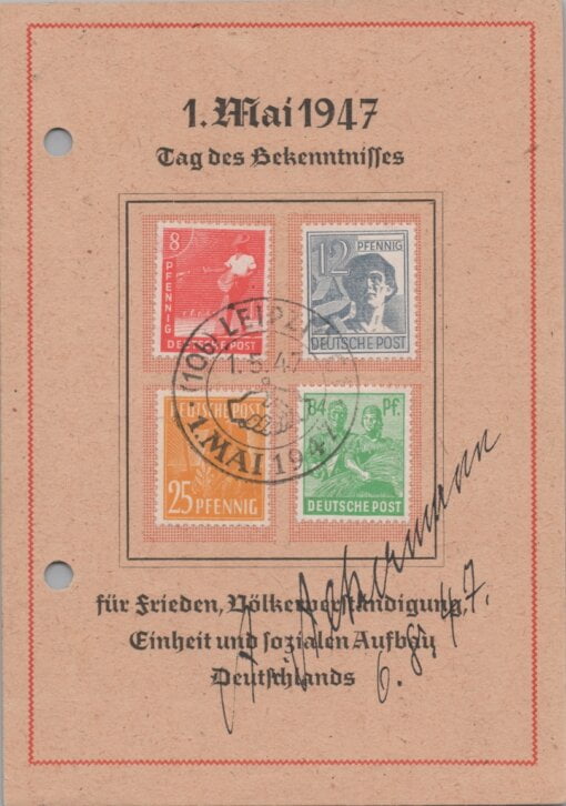 Autogramm von Anton Ackermann 1947 DDR