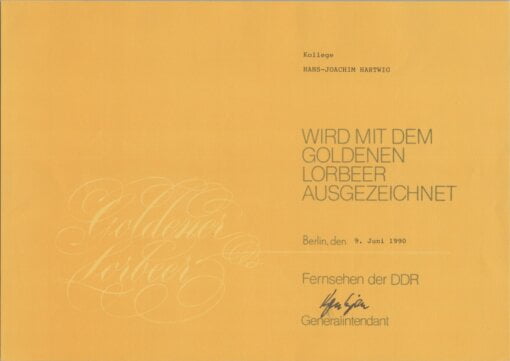 Autogramm von Hans Bentzin 1990 DDR