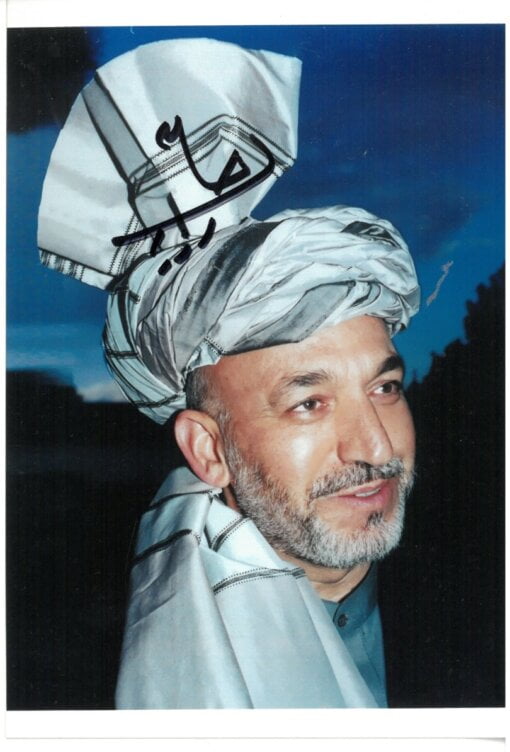 Autogramm von Hamid Karzai 80er Afghanistan