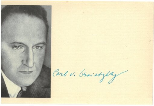 Autogramm von Carl von Ossietzky 1920er Deutschland